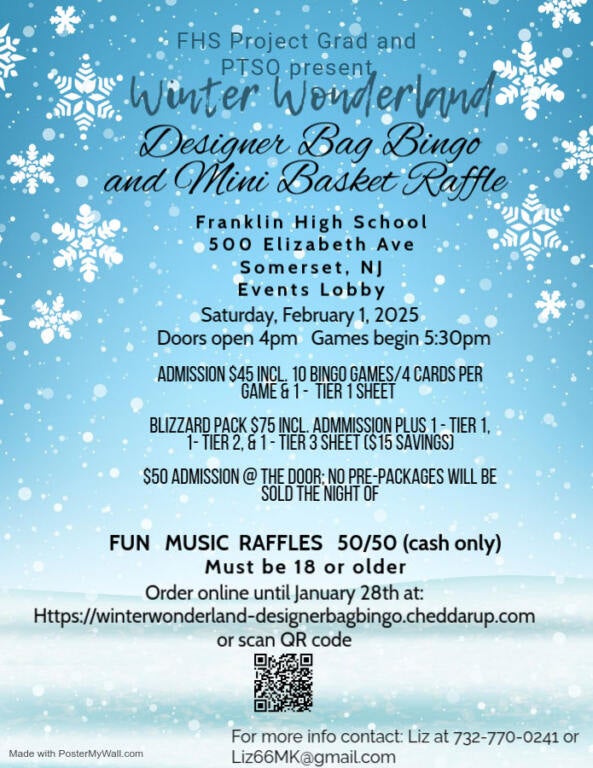 FHS Winter Wonderland-Designer Bag Bingo and Mini Basket Raffle