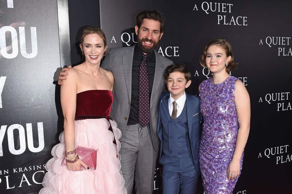 The cast and director of A Quiet Place on the red carpet