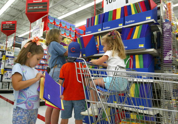 Consumers Start Buying Back-To-School Supplies At Wal-Mart