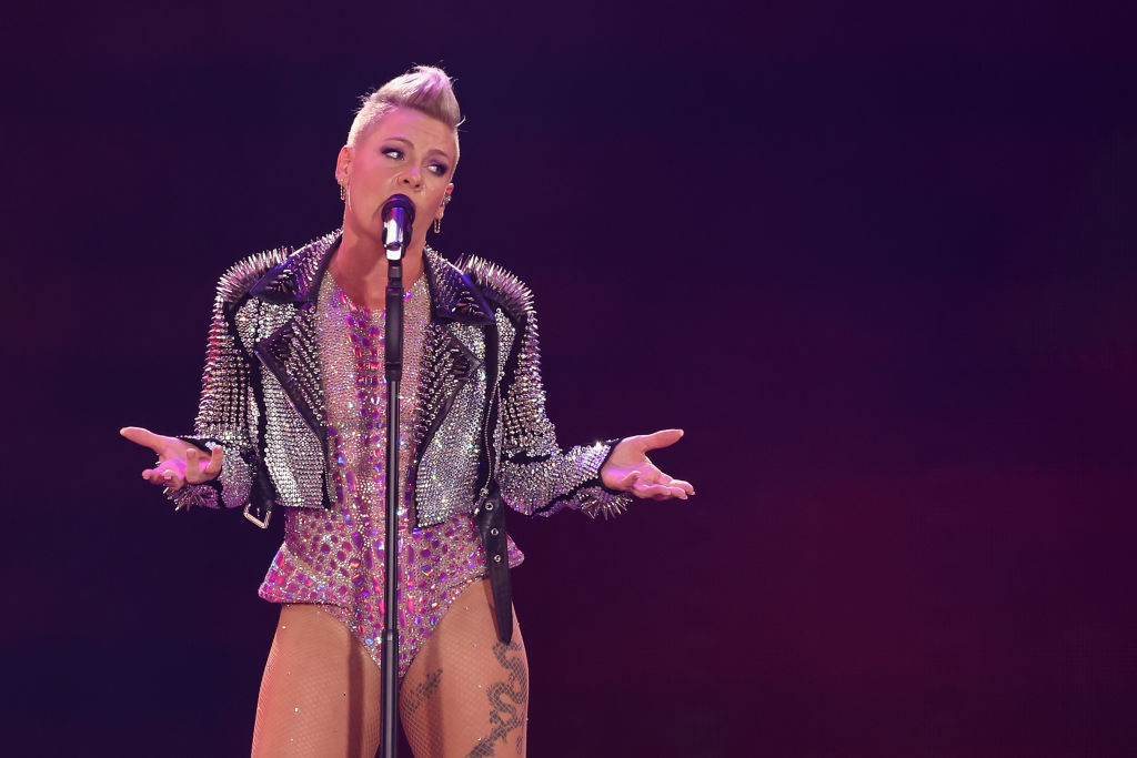 Pink Performs At Chase Field, Pink Forced To Cancel Concert Due To Health Concerns