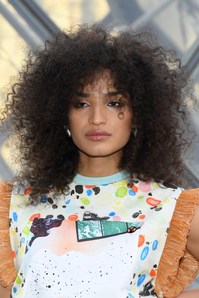 Actress Indya Moore at the Louis Vuitton Paris Fashion Week show.